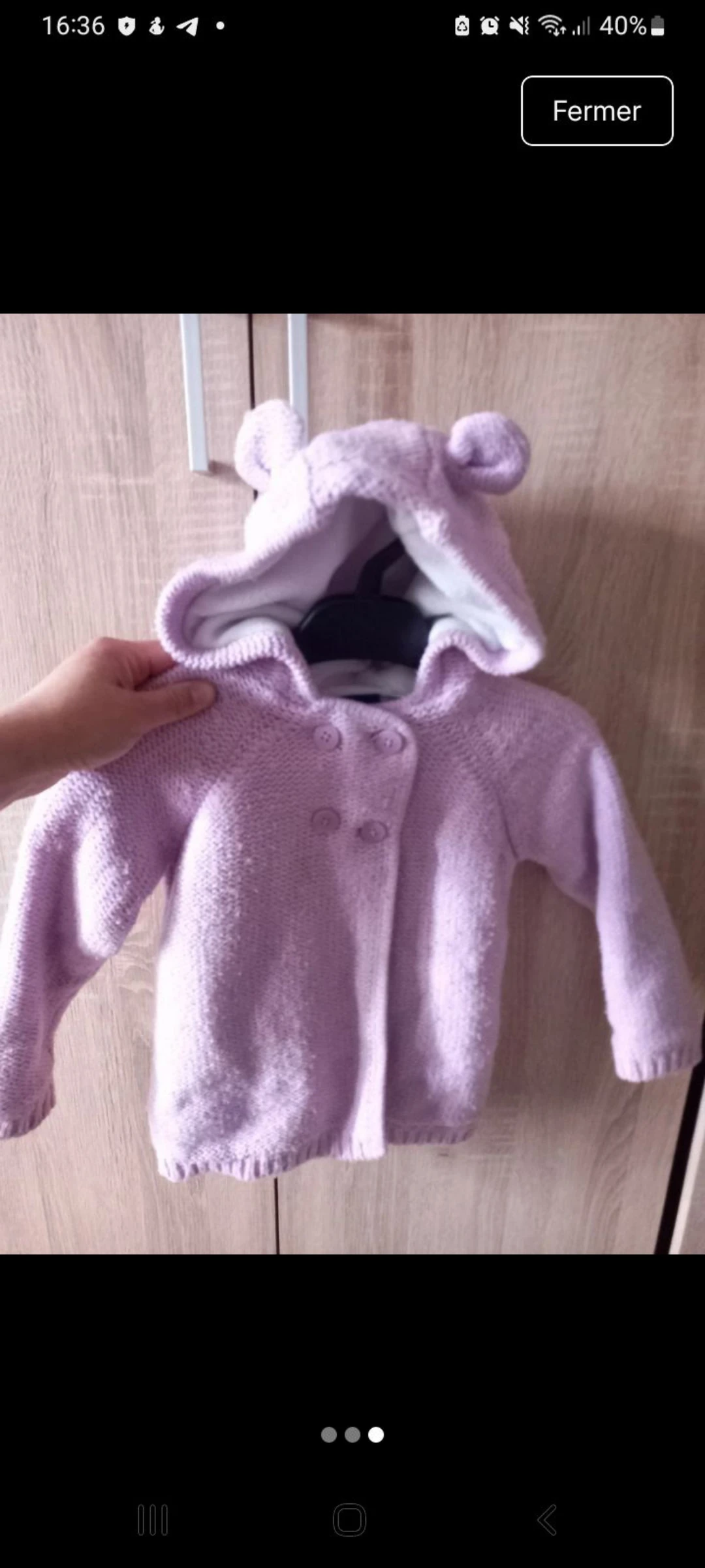 Veste en laine fille 3 ans